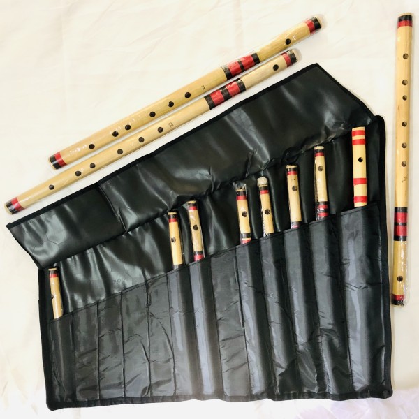 Flute Carrying Bag Roll Type Portable Lightweight Flute Case Mini Saxophone Rolling type flute case Bag Oxford Fabric Waterproof Bags for Music Instrument Black