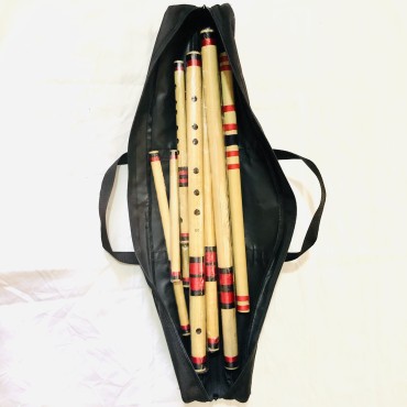 Exceart Flute Carrying Bag Portable Lightweight Flute Case Mini Saxophone Bag Oxford Fabric Waterproof Bags for Music Instrument Black