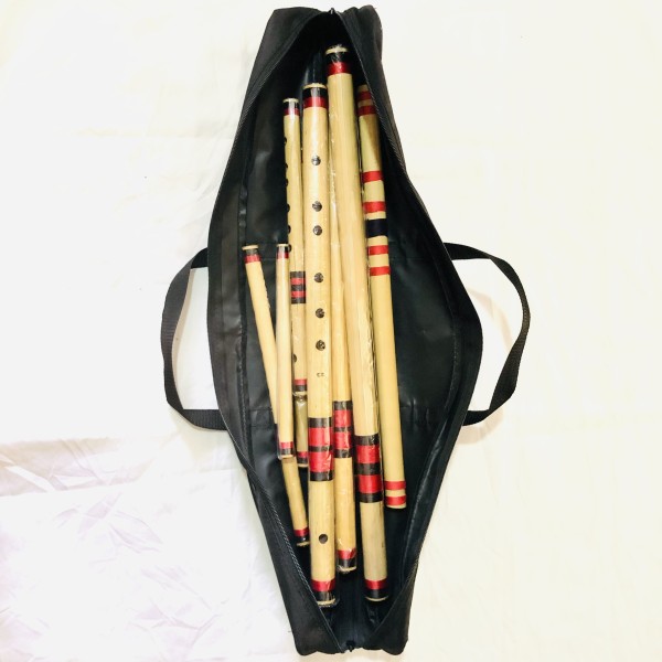 Exceart Flute Carrying Bag Portable Lightweight Flute Case Mini Saxophone Bag Oxford Fabric Waterproof Bags for Music Instrument Black