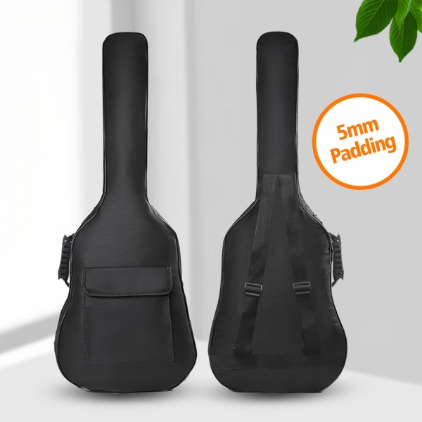 41/ 42 Inch 5mm Padding Waterproof Guitar case  Lightweight Padded Guitar Gig Bag Backpack with Pockets  Thick Padding Water Resistent Dual Adjustable Shoulder Strap Guitar Case