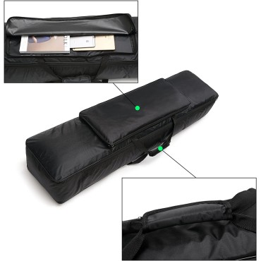 61 Keys Padded Keyboard Case Bag for Electric Keyboard Bag Piano Gig Bag, Waterproof Keyboard Cover, Keyboard Carrying Case - Black