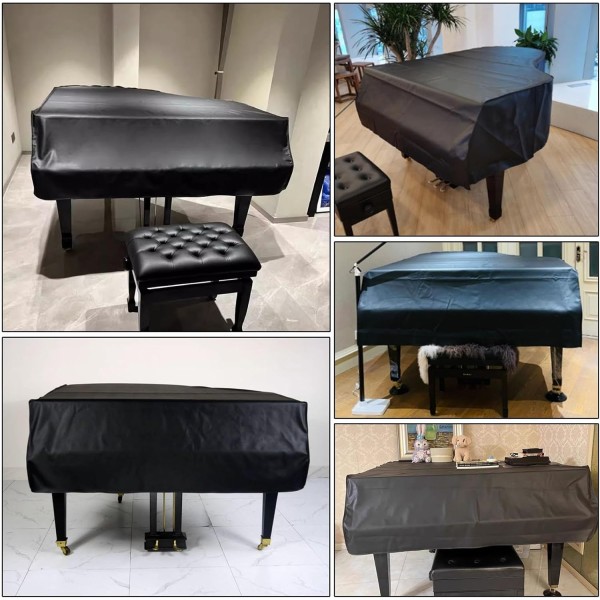 Grand Piano Cover Waterproof Piano Padded Cover Close Fit Grand Piano Full Cover Thickened Cotton Lining Piano Protective Cover Cover- for Most Standard Grand Pianos Dustproof 