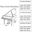 Grand Piano Cover Waterproof Piano Padded Cover Close Fit Grand Piano Full Cover Thickened Cotton Lining Piano Protective Cover Cover- for Most Standard Grand Pianos Dustproof 