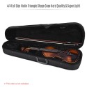 4/4 Violin Triangle Hard Case Lightweight Full Size Black – Protective Hard Violin Bag Empty Case for Full Size Violin, Durable Shell with Handle for Travel, Practice & Storage Musical Instrument Accessories Kandy Musical Hub
