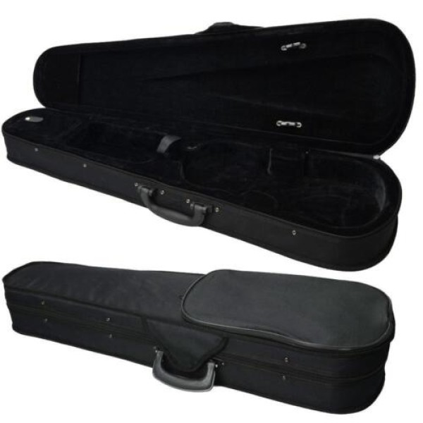 4/4 Violin Triangle Hard Case Lightweight Full Size Black – Protective Hard Violin Bag Empty Case for Full Size Violin, Durable Shell with Handle for Travel, Practice & Storage Musical Instrument Accessories Kandy Musical Hub