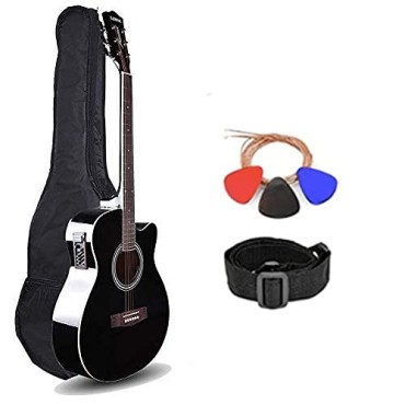 Kadence Frontier Series Electric Acoustic Guitar With 1 year Yamaha Company Warranty and Bag, String Set, 3 Picks, Belt, EQ Die Cast Keys Combo (Bag,strap,strings and 3 picks)