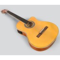 Tayste TS-CG32-39-YN Semi Classical Guitar with EQ-KLT-17A Tuner, Equalizer Hand Made Professional classic guitar Nylon 6 Strings - Nylon Strings Semi Classical Acoustic Electric  Guitar with Tuner &  bag
