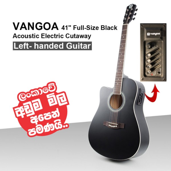 Vangoa Left handed EQ Semi Acoustic Guitar ELECTRIC CUTAWAY 