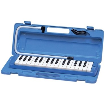 Yamaha Pianica 32-D Melodica Made in Indonesia with Hard Case, Mouth Hose, Mouth piece Blue (P32D) 32 keys P32D Piano Keyboard organ