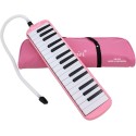 Gravier 32 Keys Melodica made in indonesia 1 Year warranty with Soft Case - Blue, pink, Green (13 Black Keys) Double Tubes Mouthpiece Air Piano Keyboard Musical Instrument with Carrying Bag - Blue, pink, green