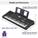 Yamaha PSR-E473 Keyboard With Double X Stand, Padded Bag, Power Adapter 1Year warranty Digital Touch Sensitive Portable 61-Keys Keyboard With Stand, Gig Bag & Power Adapter. Yamaha Keyboard PSR473 organ psr E 473 E473 yamaha keyboard musical
