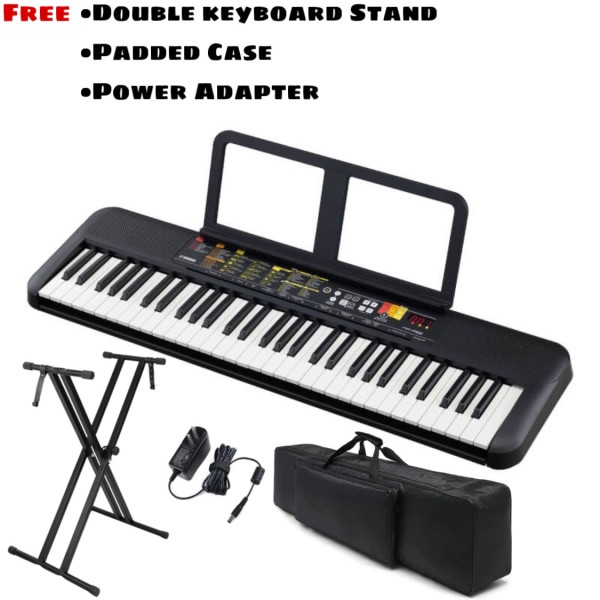 YAMAHA PSR-F52 with Padded Bag, Stand, Power Adapter PORTABLE KEYBOARD WITH 61 KEY Electronic yamaha piano organ keyboard black Musical instrument kandy musical hub keyboard with  3 accessories Yamaha PSR F 52