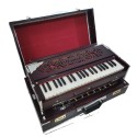 Indian Harmonium Nanda Brand Suitcase Model 2 Set Safari Double Reed Teak Wood (Made With Premium Quality Reeds) 