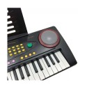 Yongmei YM-238C 44-Keys Electronic Keyboard Piano with Mic, power adaptor, Music Rest (YM-238 Black 44 keyboard organ music yong mei keyboard organ