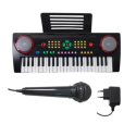 Yongmei YM-238C 44-Keys Electronic Keyboard Piano with Mic, power adaptor, Music Rest (YM-238 Black 44 keyboard organ music yong mei keyboard organ