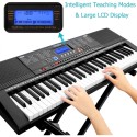YONGMEI YM-3800 Electronic Keyboard 61 Keys Full Size with Microphone, Power Adaptor & Music Rest | LCD Display, USB Music Player | 20 Demo Songs, 3 Teaching Modes | Kids & Beginner Digital Piano Musical Instrument