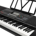 YongMei YM-928 61 keys (25 Black Keys) Multifunctional USB Electronic Piano with Adaptor, book rest,  Suitable for Professional and Beginners - Black Full Size With Microphone, power adaptor, music rest  USB Music Player Musical Piano Music Instrument LCD