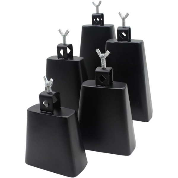 Cowbell instrument 5/ 6/ 7/ 8/ 9 Inch Drum percussion Accessories drum cowbell 5 inch 6 inch 7 inch 8inch 9 inch cow bell Percussion Metal Cowbells Soundmaker Cow Bell Hand Percussion Instrument Cow Bell Noise Maker Portable Metal Cowbell for Drum Set