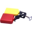 Jam Block Dual mounted bell Musical Percussion Instrument Plastic Latin Drum Instrument Dual Mounted Bell (Red-Yellow) drum and percussion