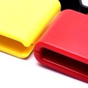 Jam Block Dual mounted bell Musical Percussion Instrument Plastic Latin Drum Instrument Dual Mounted Bell (Red-Yellow) drum and percussion