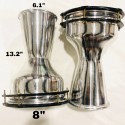 8 Inch Rowell Aluminium Darbuka 2 Years Warranty - Tunable All-Weather Synthetic Head Darbak Fine Tuned Darbag Doumbek Congo Bongo 8'' Darbuka drum
