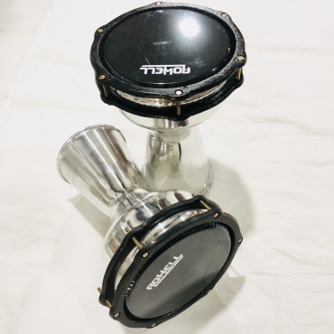 8 Inch Rowell Aluminium Darbuka 2 Years Warranty - Tunable All-Weather Synthetic Head Darbak Fine Tuned Darbag Doumbek Congo Bongo 8'' Darbuka drum