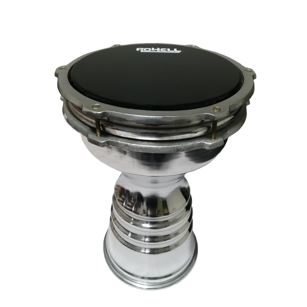 Rowell Maxtone 8'' 9'' 10'' Aluminium Darbuka with Plain Aluminum Shell - 8/ 9/ 10 Inch Darbuka