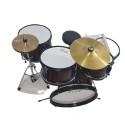 Link Junior Drum Kit (5 Piece) for Beginners, 14 inch Full Size Complete Junior Drum Kit with Adjustable Throne, Cymbal, Hi-Hat, Pedal & Drumstick