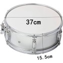 14 Inch Snare Drum Silver Stainless Steel Marching Drum Set Percussion Instrument with Strap Drum Sticks Accessories