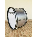 16'' 20'' 24'' Maxtone Taiwan Silver Marching Bass Drum with Straps, 2 Beater Made in TAIWAN