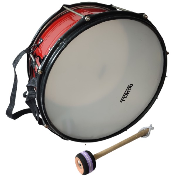 16 inch Bass Drum for Primary Band Student with Drum Beater, Belt Marching Bass Drum 