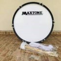 16'' 20'' 24'' Maxtone Taiwan Silver Marching Bass Drum with Straps, 2 Beater Made in TAIWAN