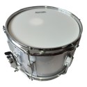 10'' 12'' 14'' Maxtone Taiwan Professional Side Drum 10'' / 12'' / 14'' | Western Band Snare Drum Set with Drumsticks & Strap | Student & Beginner Drum for School Band | SilverDrum Shell | Durable Marching Side Drum Musical Instrument