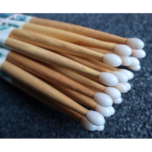 5AN 16'' Nylon Tip Drum Sticks Set for Acoustic Drums or Electronic Drums - Oval Nylon Tip - Hickory Drum Sticks - Consistent Weight and Pitch 5A Nylon tip Drum Stick