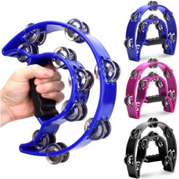 Double Row Tambourine Multi Colour