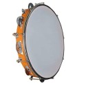 8''/10'' Tambourine Drum with Synthetic Head – Multi-Color Hand Percussion Musical Instrument, Dafli/Tambourine, Chal Raban/Chal Drum for Kids, Beginners, and Professional Musicians – Lightweight, Durable, and Cultural Performances