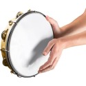 8''/10'' Tambourine Drum with Synthetic Head – Multi-Color Hand Percussion Musical Instrument, Dafli/Tambourine, Chal Raban/Chal Drum for Kids, Beginners, and Professional Musicians – Lightweight, Durable, and Cultural Performances