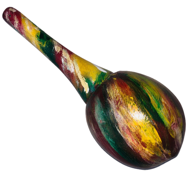 Hand Made Coconut Shell Maracas Shaker with Wooden Handle 26cm Colorful Sri Lankan Traditional Percussion Musical Instrument Handmade Maraca Rhythm Shaker for Music Dance Bands – Kandy Musical Hub
