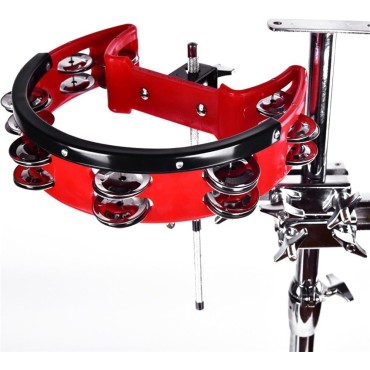 Mountable Tambourine With Mounting Eye Base Hi-Hat Tambourine Drum Kits Accessories