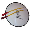 13.5 inch 6 Bolt Professional Thappu / Tappu Drum with 2 Sticks- Bolt type for any occation Made India Synthetic Head Nickel frame