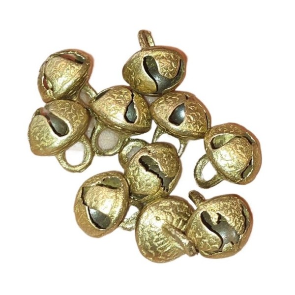 10pcs Brass Gejji Ghungroo Large Size Hand Made Indian Classical Dance Bells ගෙජ්ජි High Quality Good Tone Dance Anklet Bells for Bharatanatyam Kuchipudi Kathak Dance – Kandy Musical Hub