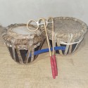Sri Lankan Traditional Kos Thammattama Drum | Handmade Tammattama Percussion Instrument for Events & Ceremonies | Authentic Sri Lanka Cultural Drum | Temple, Festival & Dance Performance Instrument | Durable Wood Traditional Drum