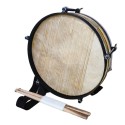 Brass Kawadi band set 15'' Bass Drum, 12'' Side Drum Pittala with Belts, Drum Beater and sticks kavadi band drum set