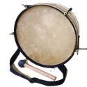 Brass Kawadi band set 15'' Bass Drum, 12'' Side Drum Pittala with Belts, Drum Beater and sticks kavadi band drum set