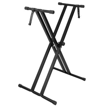 Adjustable Keyboard Stand Double Braced X Style