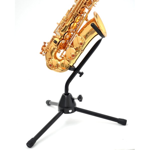 Alto/Tenor Saxophone Stand, Adjustable, Folding Legs, Easy Assembly Rhythm Foldable Alto Saxophone Stand Stainless 