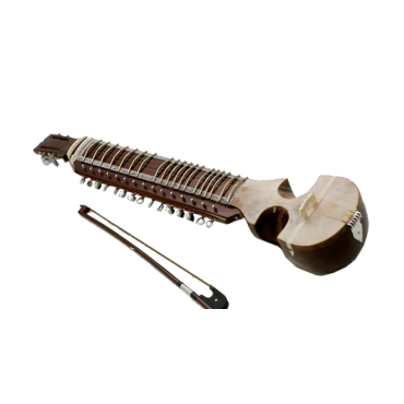 Professional Indian Esraj with Horse Hair Bow, Rosin & Carry Bag | Traditional Classical String Instrument for Devotional, Hindustani & Folk Music | Premium Wooden Body Esraj with Smooth Tuning Pegs & Rich Resonance Sound