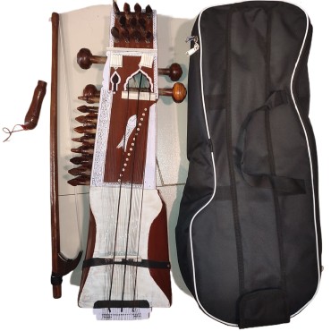 Sarangi Musical Instrument Indian with Bow and Padded Case High Quality Indian Hand Made Nanda Brand 