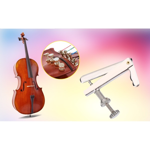 1 pc Cello String Adjusters, Metal Fine Tuners Cello Replacement Parts for 3/4 4/4 Cello
