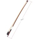 Cello Bow Well-Balanced Octagonal Brazilwood 4/4 Cello Bow Horsehair Round Stick Ebony Frog Ebony Frog | Octagonal Silver Mount | Well Balanced | Light Weight | Mongolian Horse Hair